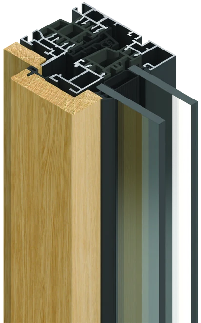 M7 — Finestra in alluminio legno a taglio termico con profilo slim